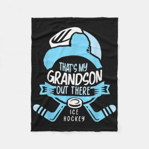Dat is mijn kleinzoon daar IJs Hockey Sport Atleet Fleece Deken