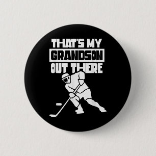 Dat is mijn kleinzoon daar IJs Hockey Veld Sport Ronde Button 5,7 Cm