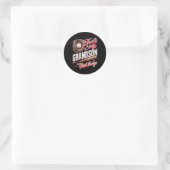 Dat is mijn kleinzoon daar, oma Mothe Ronde Sticker (Tas)