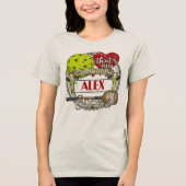 Dat is mijn kleinzoon daar Paddleball Pickleball Tri-Blend Shirt (Voorkant)