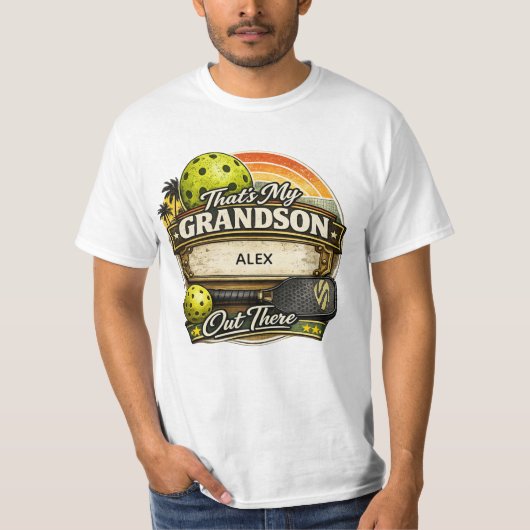 Dat is mijn kleinzoon daar Pickleball cadeau T-shirt (Voorkant)