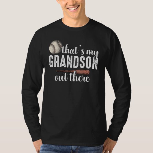 Dat is mijn kleinzoon daar trots honkbal opa t-shirt (Voorkant)
