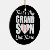 Dat is mijn kleinzoon daar waar Baseball Grandma Keramisch Ornament (Rechts)