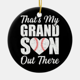 Dat is mijn kleinzoon daar waar Baseball Grandma Keramisch Ornament
