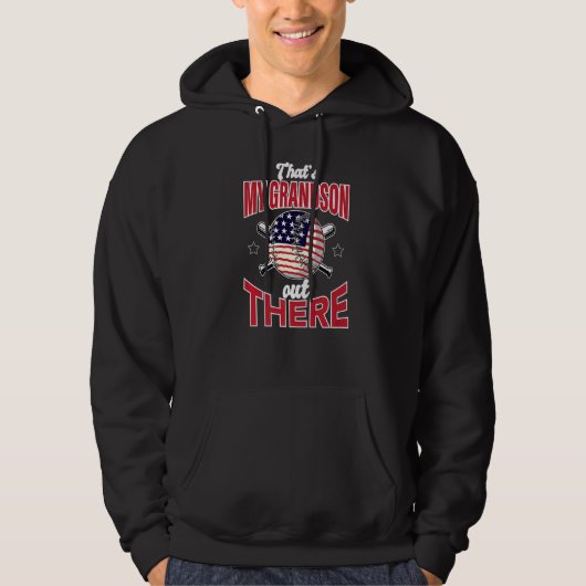 Dat is mijn kleinzoon daar waar het Baseball Mam T Hoodie (Voorkant)