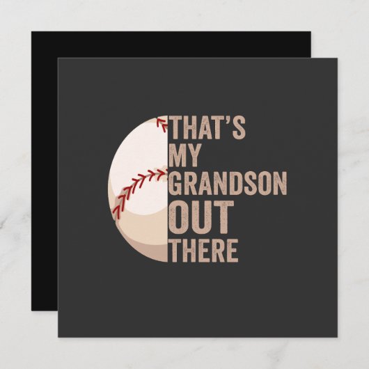 Dat is mijn kleinzoon daarbuiten, grappige honkbal kaart (Voorkant / Achterkant)