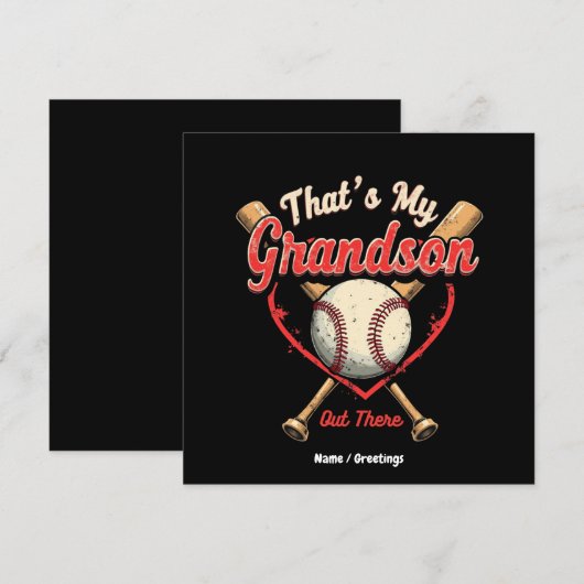 Dat is mijn kleinzoon die daar honkbal oma grappig kaart (Voorkant / Achterkant)