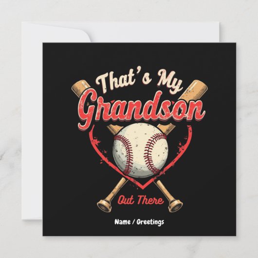 Dat is mijn kleinzoon die daar honkbal oma grappig kaart (Voorkant)