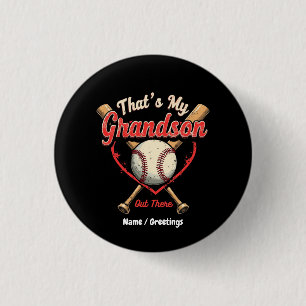 Dat is mijn kleinzoon die daar honkbal oma grappig ronde button 3,2 cm