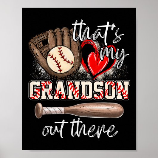 Dat is mijn kleinzoon die vrouwen honkbal geeft poster (Voorkant)