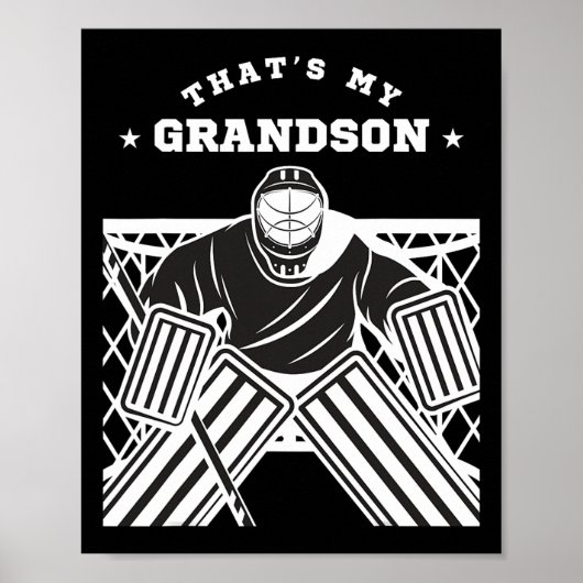 Dat is mijn kleinzoon IJshockey doelman Fan Grootv Poster (Voorkant)