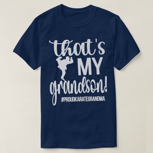 Dat is mijn kleinzoon Proud Karate Grandma T-shirt (Design voorkant)