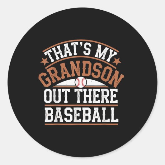 Dat is mijn kleinzoon uit honkbal oma Moederdag Ronde Sticker (Voorkant)