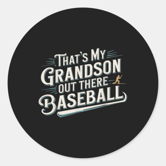 Dat is mijn kleinzoon uit honkbal oma Moederdag Ronde Sticker (Voorkant)