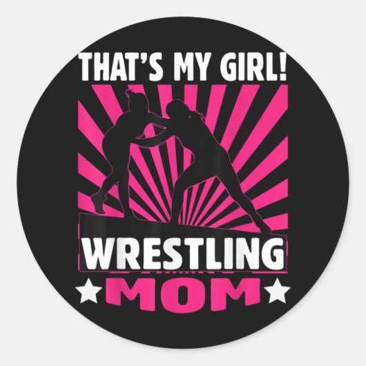 Dat is mijn meisje, meisjes die rustelend zijn. ronde sticker (Voorkant)