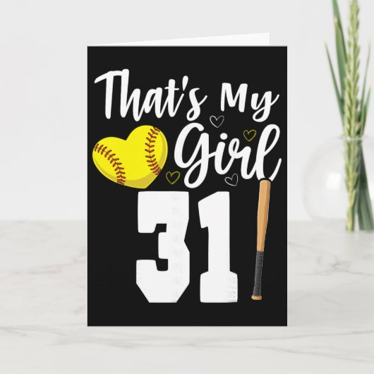 Dat is mijn meisje nummer #31 Softll Nummer 31 Kaart (Voorkant)
