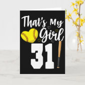 Dat is mijn meisje nummer #31 Softll Nummer 31 Kaart (Gele Bloem)