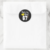 Dat is mijn meisje nummer #67 Softll Nummer 67  Ronde Sticker (Tas)