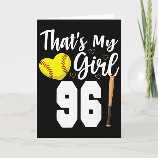 Dat is mijn meisje Nummer #96 Softll Nummer 96 Kaart (Voorkant)