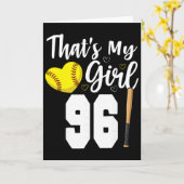 Dat is mijn meisje Nummer #96 Softll Nummer 96 Kaart (Gele Bloem)