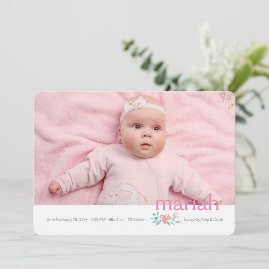 Dat is mijn naam Foto Geboorteaankondiging Aankondiging (Staand voorkant)