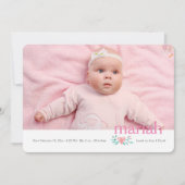 Dat is mijn naam Foto Geboorteaankondiging Aankondiging (Voorkant)