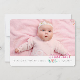 Dat is mijn naam Foto Geboorteaankondiging Aankondiging