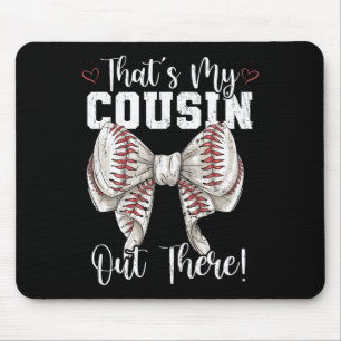 Dat is mijn neef daar baseball coquette Bow M Muismat