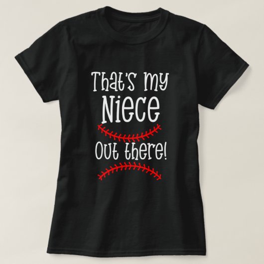 Dat is mijn nichtje daar Softball Auntie Cheer T-shirt (Design voorkant)