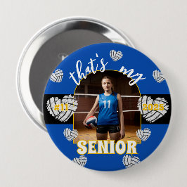 Dat is mijn Senior Volleybal Speler knop Ronde Button 4,0 Cm