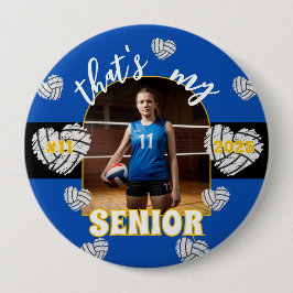 Dat is mijn Senior Volleybal Speler knop Ronde Button 4,0 Cm