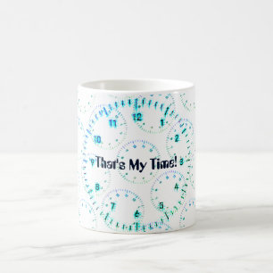 Dat is mijn tijdklok in blauw koffiemok