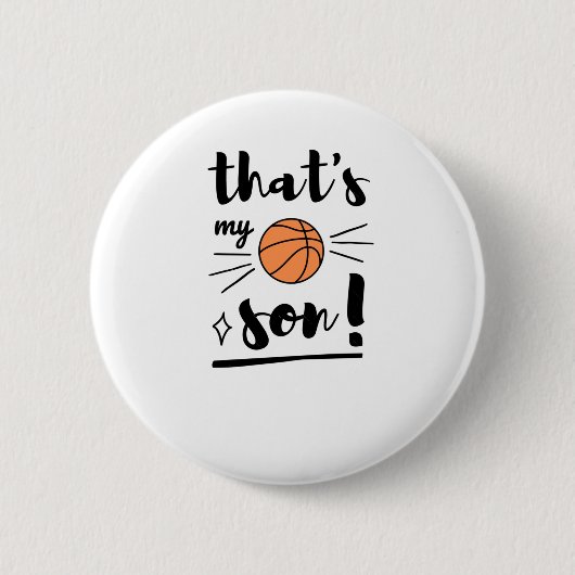 Dat is mijn zoon basketbal ronde button 5,7 cm (Voorkant)