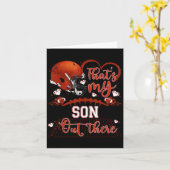 Dat is mijn zoon daar Buiten Grappige Voetbal Moed Kaart (Gele Bloem)