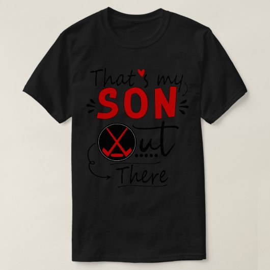 Dat is mijn zoon daar Hockey voor mama en papa Pul T-shirt (Design voorkant)