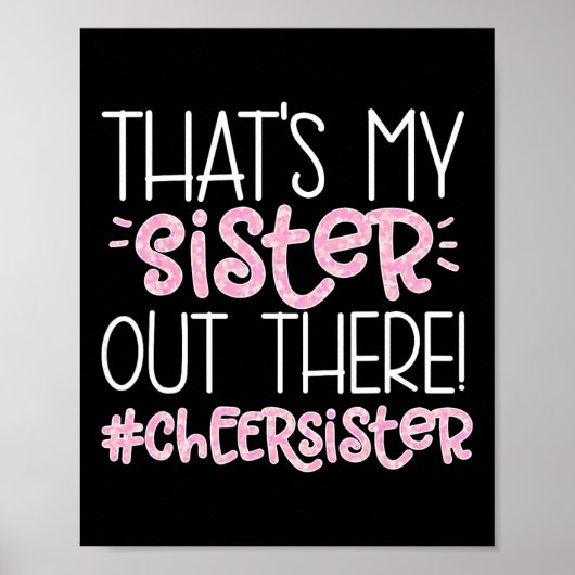 Dat is mijn zus Cheer zus Cheerleading zus Poster (Voorkant)
