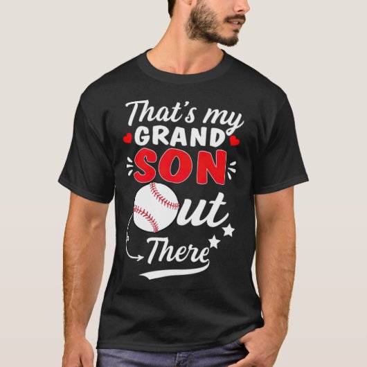 Dat is m'n kleinzoon daar... honkbal voor kinderen t-shirt (Voorkant)