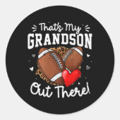 Dat is m'n kleinzoon, Football oma Ronde Sticker (Voorkant)