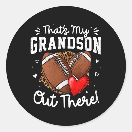 Dat is m'n kleinzoon, Football oma Ronde Sticker (Voorkant)