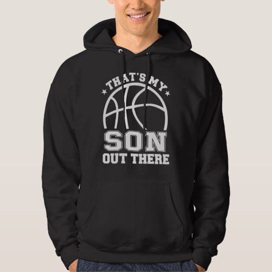 Dat is m'n zoon daar waar Basketball Mam Pap Baske Hoodie (Voorkant)