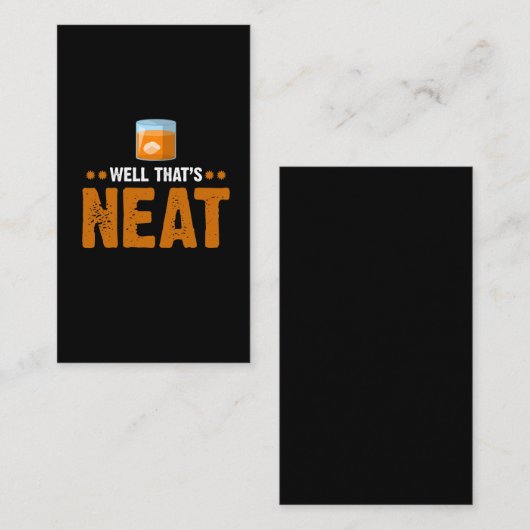 Dat is Neat Bourbon Whiskey Drinker Visitekaartje (Voorkant / Achterkant)