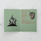 Dat is niet Coal Laughing Cat kerstkaart Feestdagen Kaart (Binnen)