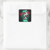 Dat is niet cool Beach Skull Dude Vierkante Sticker (Tas)