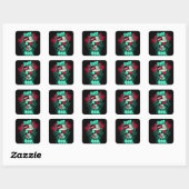 Dat is niet cool Beach Skull Dude Vierkante Sticker (Vel)