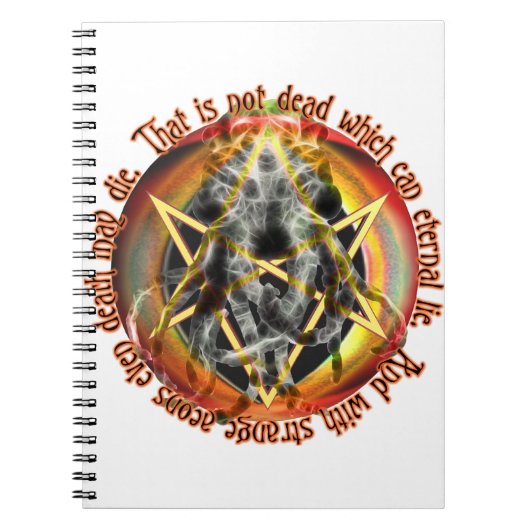 Dat is niet dood, dat kan eeuwig liegen notitieboek (Voorkant)