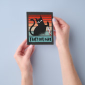 Dat is niet van mij, Innocent Cat met mes Briefkaa Flyer (Hand)