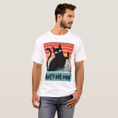 Dat is niet van mij, Innocent Cat met mes Briefkaa T-shirt (Voorkant volledig)