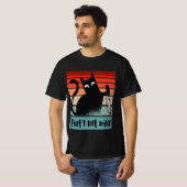 Dat is niet van mij, Innocent Cat met mes Briefkaa T-shirt (Voorkant volledig)