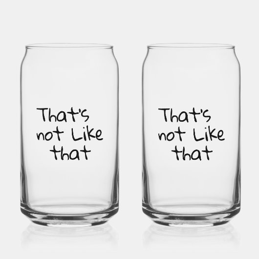 "Dat is niet zo." Grappige woorden ontwerp Blikvorm Glas (Achterkant)