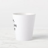 "Dat is niet zo." Grappige woorden ontwerp Latte Mok (Voorkant)